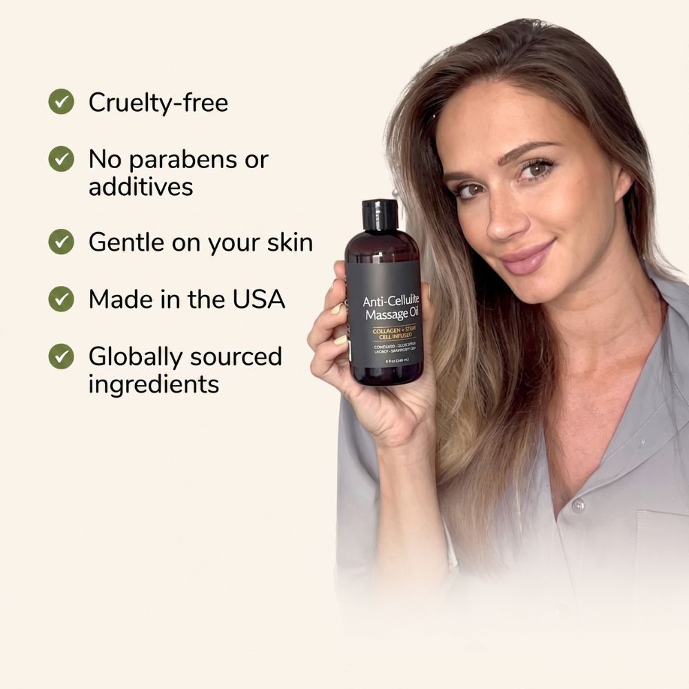 Anti-Cellulite Massage Oil - Firming Oil for Arms, Thighs & Legs