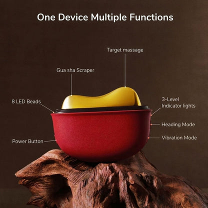 Lymphatic Drainage Face Massager with Red Light, Heat and Vibration
