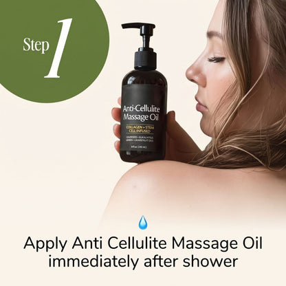 Anti-Cellulite Massage Oil - Firming Oil for Arms, Thighs & Legs